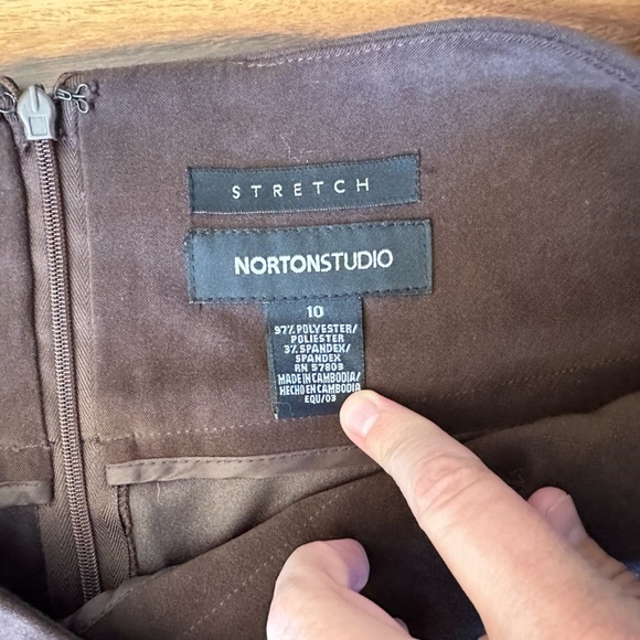 Norton Studio Brown Suede Maxi Skirt size 10 - Picture 3 of 3